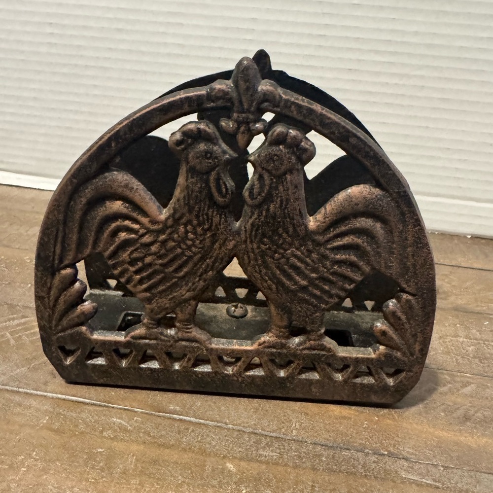 Cast IronnRooster Napkin Holder